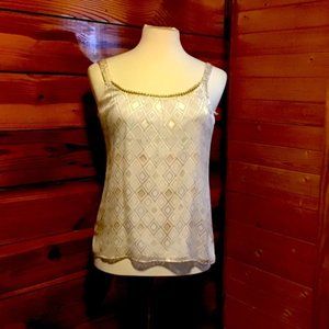 THRDUP - WHBM NWT 💕 Velvet Burnout Tank Gold Chain Detail